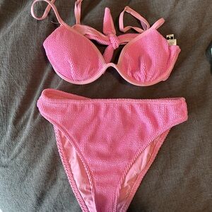Dippin Daisy Pink Two-Piece Bikini Set